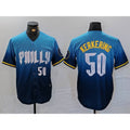 Philadelphia Phillies #50 Orion Kerkering Number Blue HOLBERT 2024 City Connect Limited Stitched Jersey