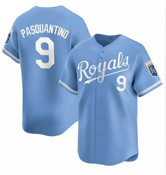 Kansas City Royals #9 Vinnie Pasquantino Light Blue HOLBERT Alternate Limited Stitched Jersey