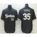 Chicago White Sox #35 Frank Thomas Black HOLBERT With Small Number 2021 City Connect Stitched Cool Base Jersey