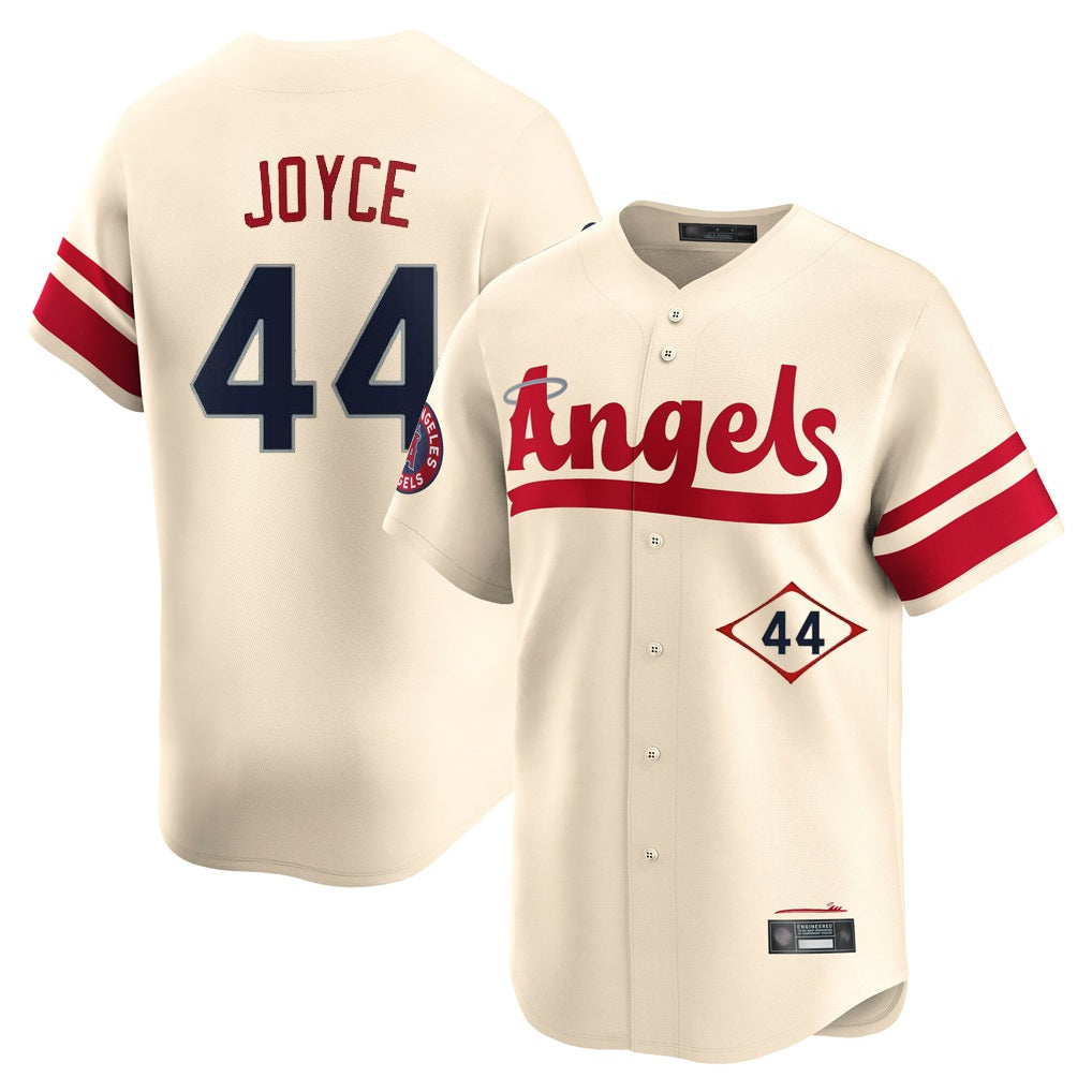 Los Angeles Angels #44 Ben Joyce Player Cream HOLBERT City Connect Limited Home Stitched Jerseys