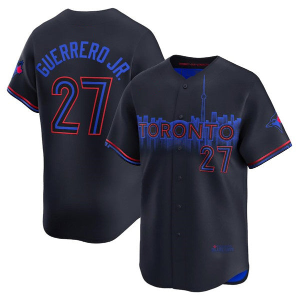 Toronto Blue Jays #27 Vladimir Guerrero Jr. Black HOLBERT 2024 City Connect Limited Stitched Jersey