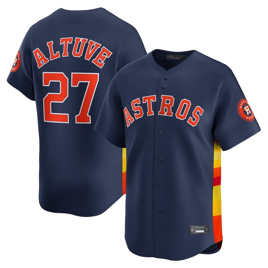 Houston Astros #27 Yainer Diaz Player Navy HOLBERT Home Limited Stitched Jerseys
