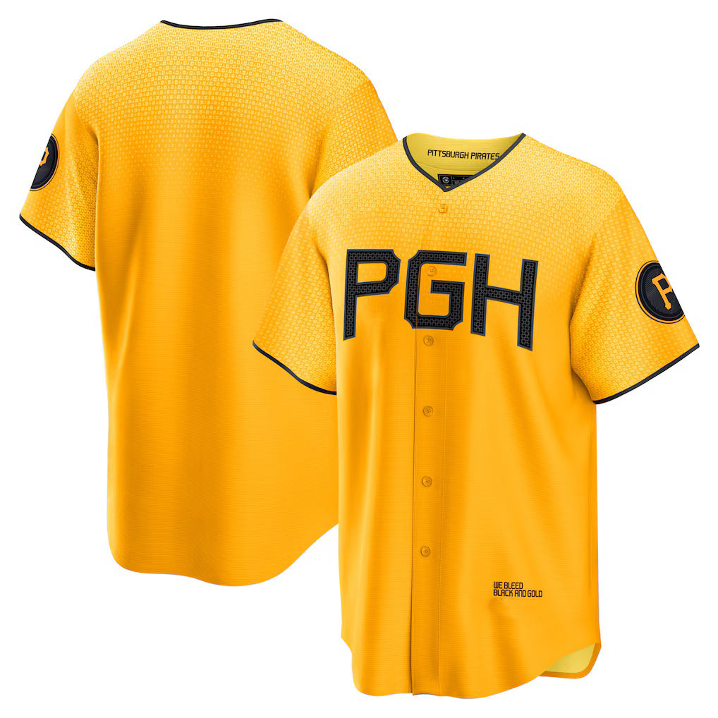 Pittsburgh Pirates Gold HOLBERT City Connect Replica Jersey