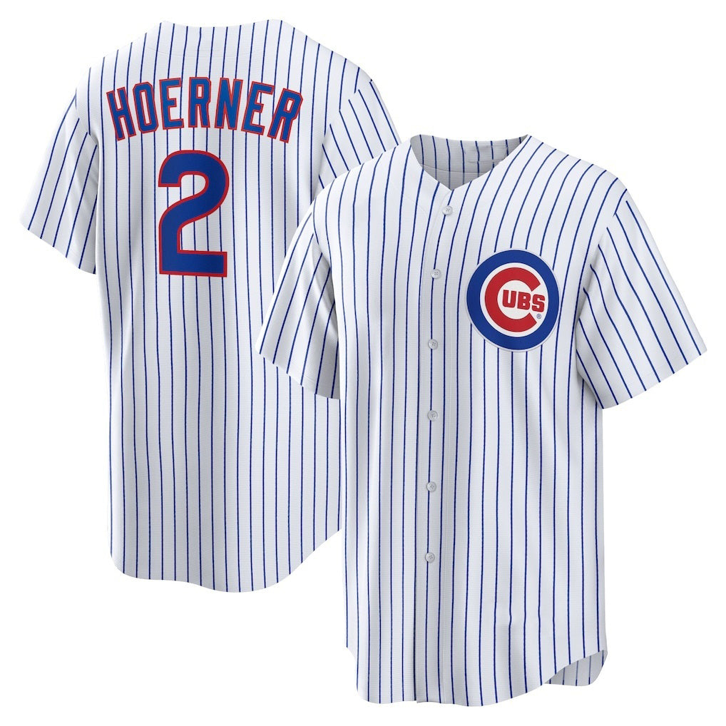Chicago Cubs #2 Nico Hoerner White HOLBERT Replica Player Jersey