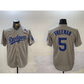 Los Angeles Dodgers #5 Freddie Freeman Grey HOLBERT 2024 World Series Cool Base Stitched Jersey