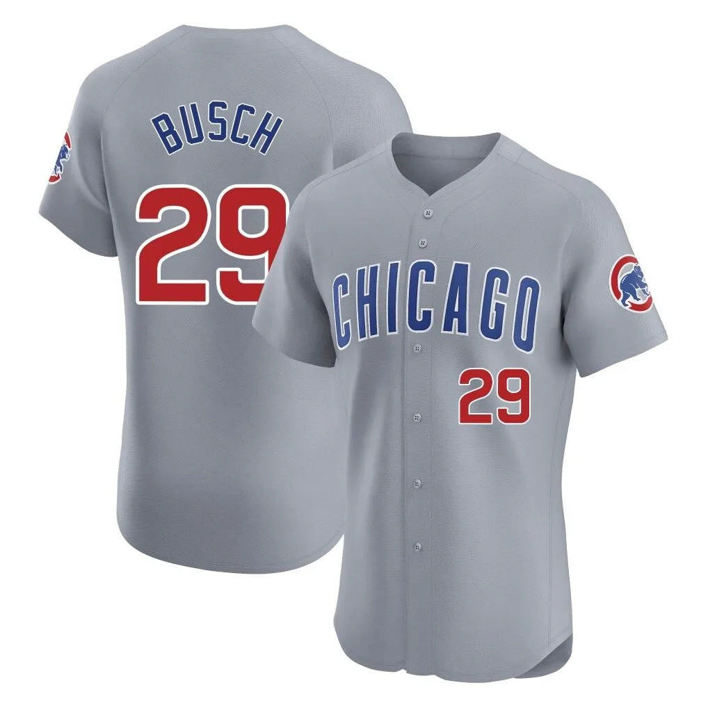 Chicago Cubs #29 Michael Busch Player Gray HOLBERT Road Limited Elite Home Stitched Jerseys