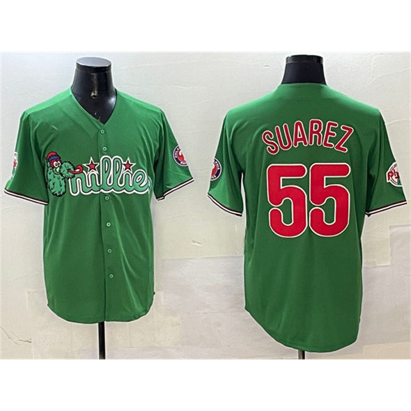 Philadelphia Phillies #55 Ranger Su¨¢rez Green HOLBERT Phanatic Limited Stitched Jersey