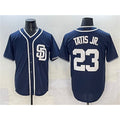 San Diego Padres #23 Fernando Tatis Jr. Navy HOLBERT Cool Base Stitched Jersey