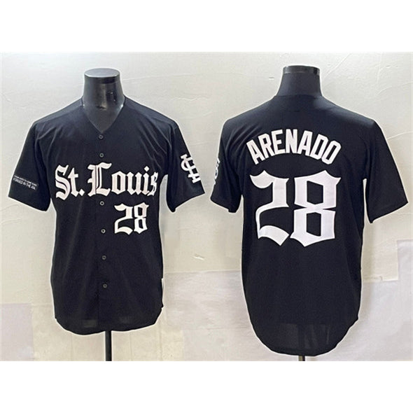 St. Louis Cardinals #28 Nolan Arenado Black HOLBERT 'Gothic Legacy Edition' Vapor Premier Limited Stitched Jersey