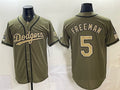 Los Angeles Dodgers #5 Freddie Freeman Olive HOLBERT 2026 Armed Forces Day Stitched Jersey