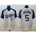 Los Angeles Dodgers #5 Freddie Freeman Number White Blue HOLBERT Fashion Stitched Cool Base Limited Jersey 2