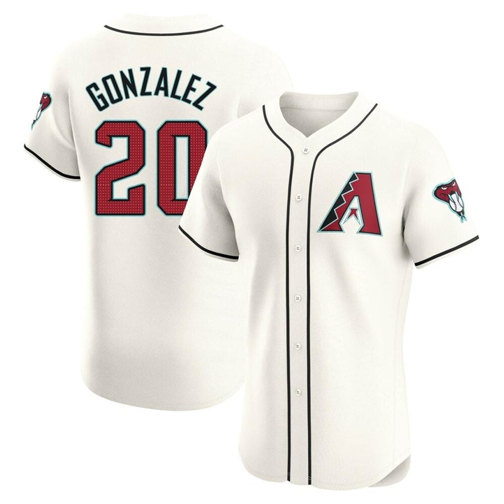 Arizona Diamondbacks #20 Luis Gonzalez Player Cream HOLBERT Limited Elite Home Game Stitched Jerseys