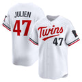 Minnesota Twins #47 Edouard Julien White HOLBERT Home Limited Player Jersey