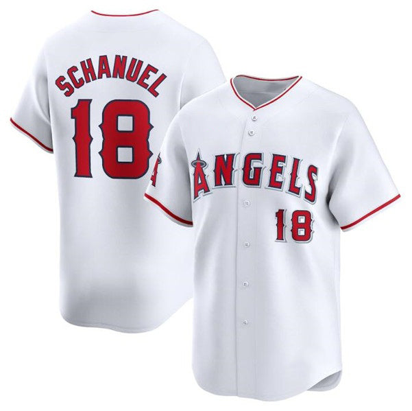 Los Angeles Angels #18 Nolan Schanuel White HOLBERT Home Limited Stitched Jersey