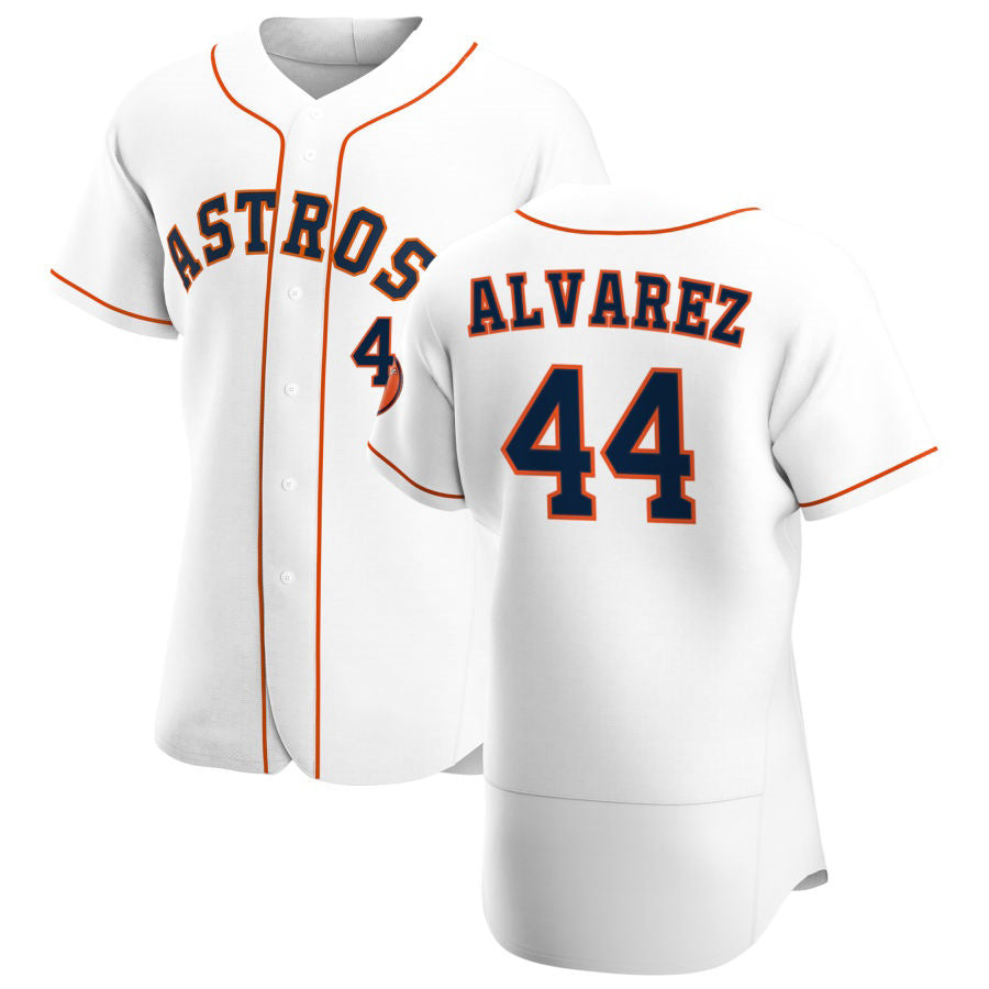 Houston Astros #44 Yordan Alvarez White HOLBERT Home 2020 Authentic Player Jersey