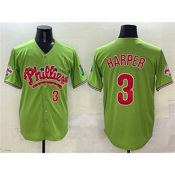 Philadelphia Phillies #3 Bryce Harper Light Green HOLBERT Phanatic Limited Stitched Jersey