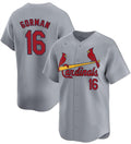 St. Louis Cardinals #16 Nolan Gorman Gray HOLBERT 2024 Away Limited Stitched Jersey