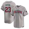Arizona Diamondbacks #23 Zac Gallen Player Gray HOLBERT Road Limited Home Game Stitched Jerseys