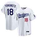 Los Angeles Dodgers #18 Yoshinobu Yamamoto Player White HOLBERT Home Game Stitched Jerseys