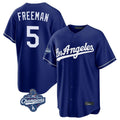 Los Angeles Dodgers #5 Freddie Freeman Player Royal HOLBERT World Series Meet Game Stitched Jerseys