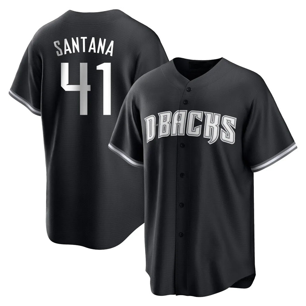 Arizona Diamondbacks #41 Carlos Santana Player Black HOLBERT Game Home Stitched Jerseys