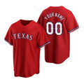 Custom Texas Rangers Red HOLBERT 2020 Stitched Cool Base Jersey