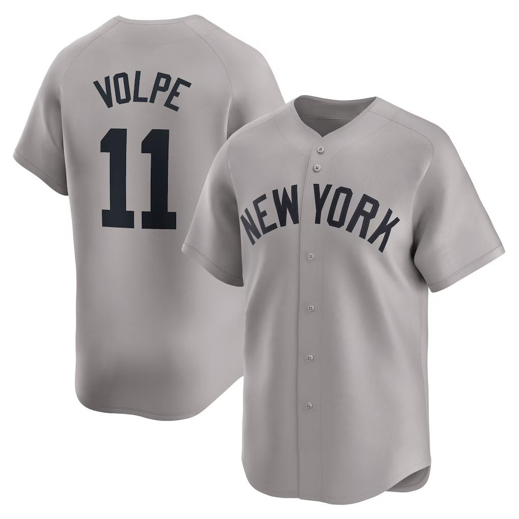 New York Yankees #11 Anthony Volpe Gray HOLBERT Away Limited Player Jersey