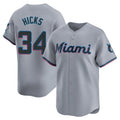 Miami Marlins #34 Liam Hicks Player Gray HOLBERT Home Limited Stitched Jerseys