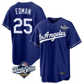Los Angeles Dodgers #25 Tommy Edman Player Royal HOLBERT World Series Game Stitched Jerseys
