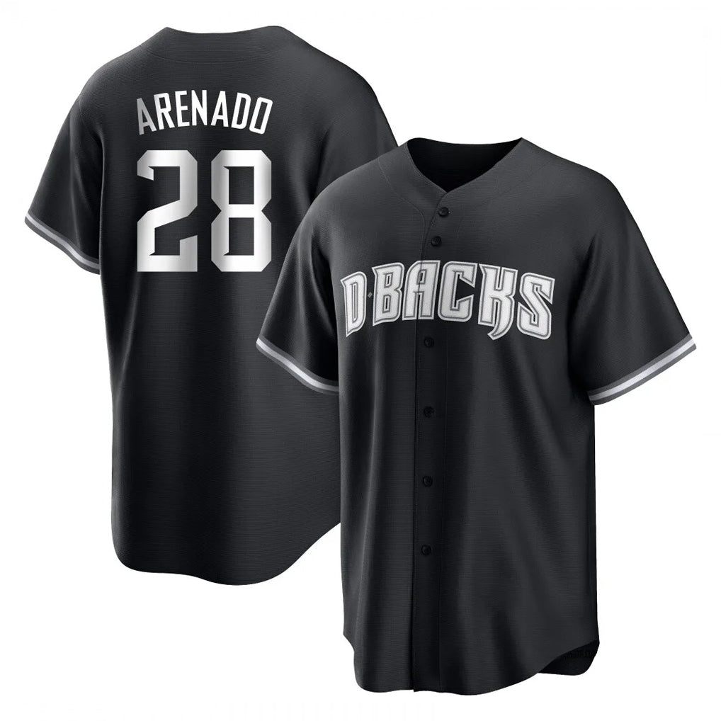 Arizona Diamondbacks #28 Nolan Arenado Player Black HOLBERT Game Home Stitched Jerseys