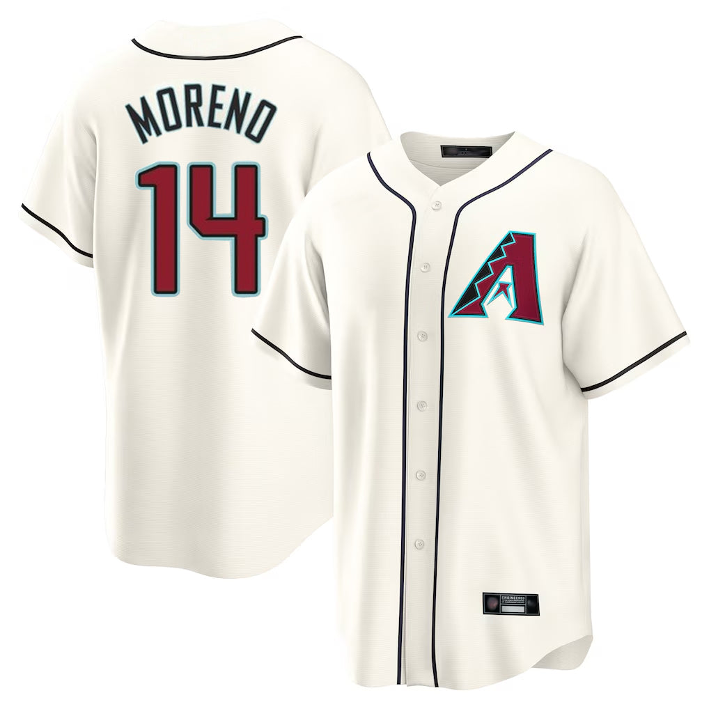 Arizona Diamondbacks #14 Gabriel Moreno Player Cream HOLBERT Home Game Stitched Jerseys