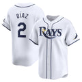 Tampa Bay Rays #2 Yandy Diaz White HOLBERT Home Limited Player Jersey