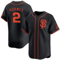 San Francisco Giants #2 Willy Adames Black HOLBERT 2024 Black Alternate Limited Stitched Jersey