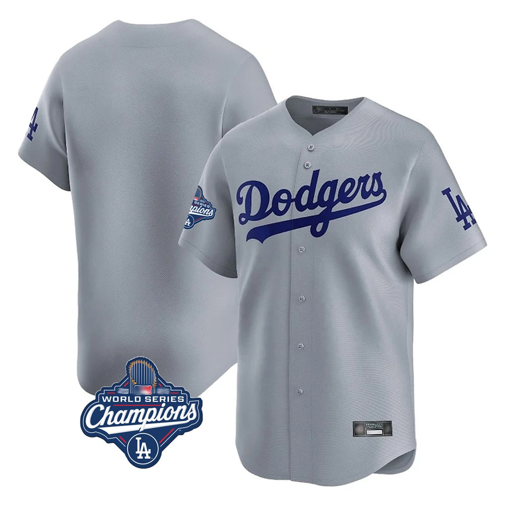Los Angeles Dodgers Blank Player Gray HOLBERT Limited Home World Series Meet Stitched Jerseys