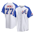Atlanta Braves #77 Joe Jimenez Player White HOLBERT City Connect Home Game Stitched Jerseys