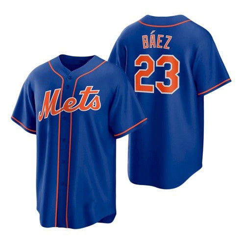 New York Mets #23 Javier Baez Royal HOLBERT Replica Alternate Jersey