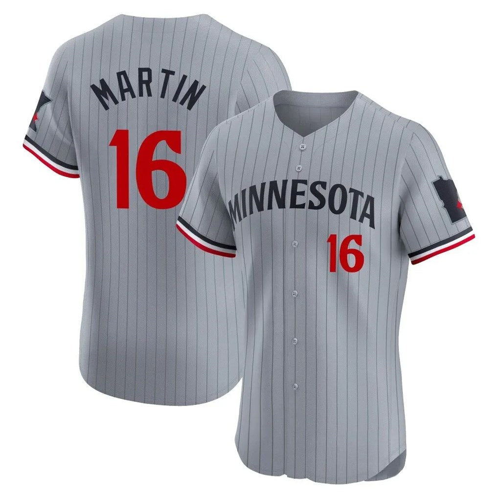 Minnesota Twins #16 Austin Martin Player Gray HOLBERTHome Limited Elite Stitched Jerseys