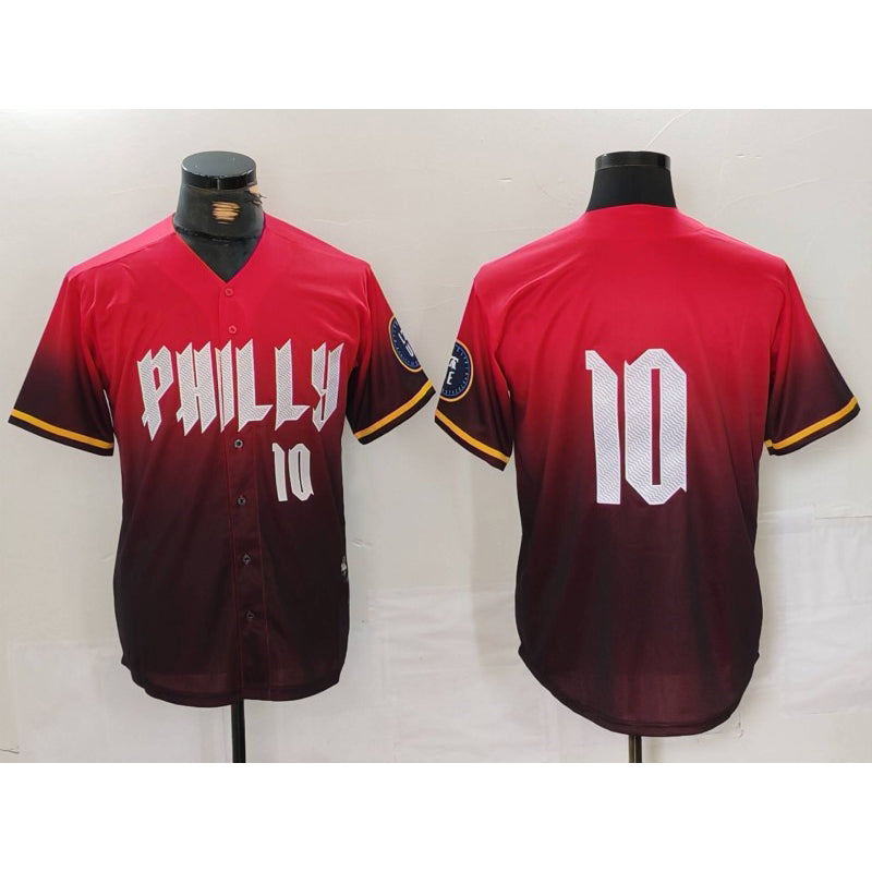 Philadelphia Phillies #10 JT Realmuto Red HOLBERT 2024 City Connect Limited Stitched Jersey 3