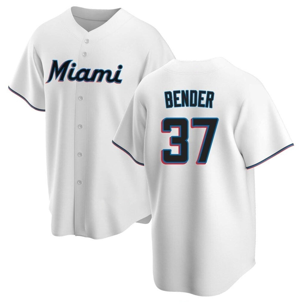 Miami Marlins #37 Anthony Bender Player White HOLBERT Home Game Stitched Jerseys