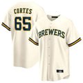 Milwaukee Brewers #65 Nestor Cortes Player Cream HOLBERT Home Game Stitched Jerseys