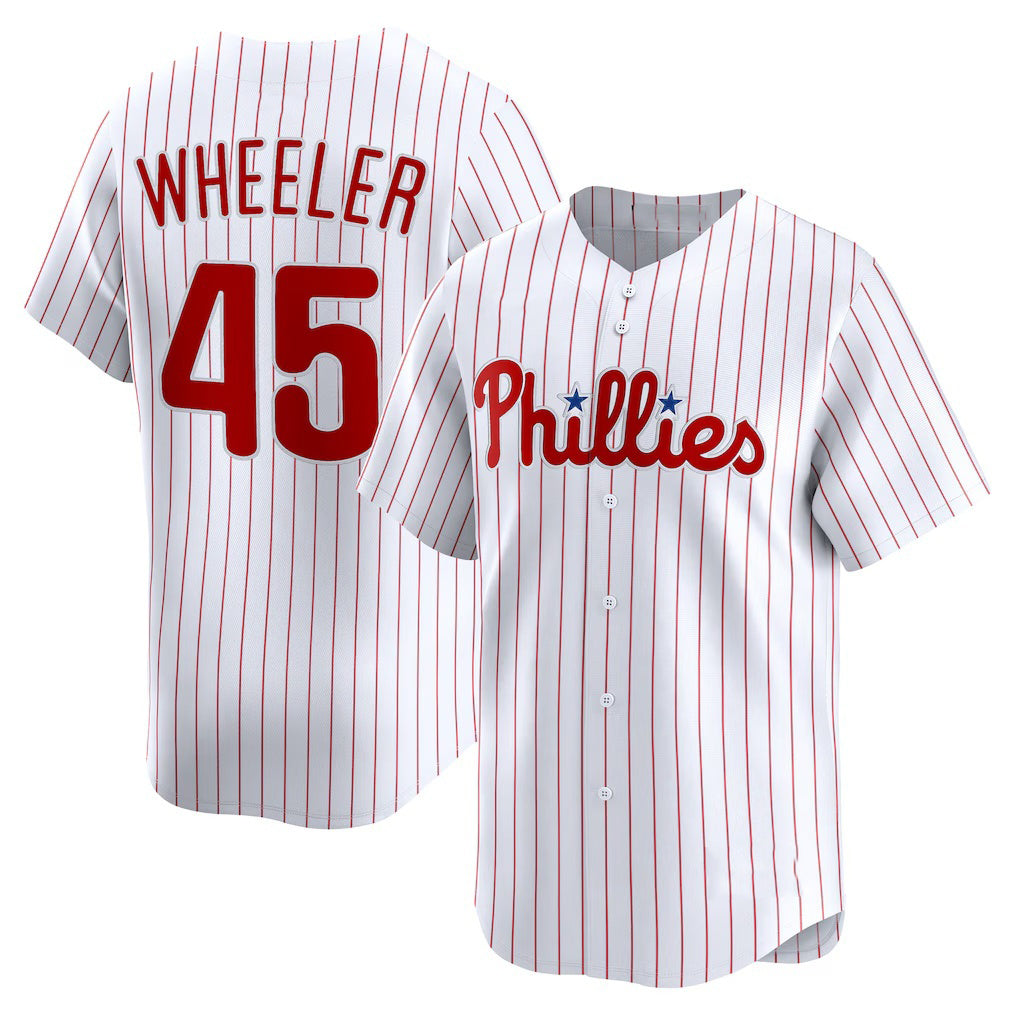 Philadelphia Phillies #45 Zack Wheeler White HOLBERT Home Limited Player Jersey