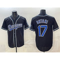 Los Angeles Dodgers #17 Shohei Ohtani Black HOLBERT Fashion Cool Base Stitched Jersey