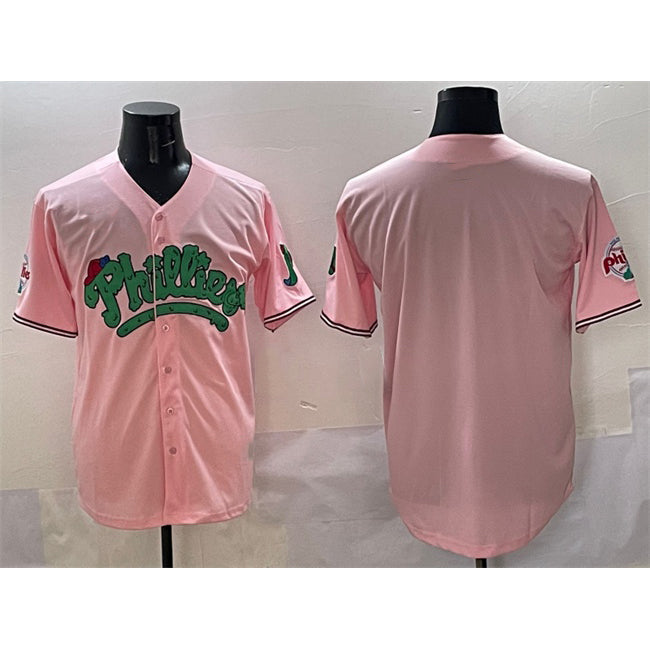 Philadelphia Phillies Blank Pink HOLBERT Phanatic Limited Stitched Jersey