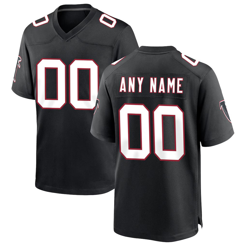 Custom A.Falcons Black HOLBERT Throwback Game Jersey