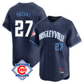 Chicago Cubs #27 Seiya Suzuki Player Navy HOLBERT City Connect 150th Anniversary Limited Home Stitched Jerseys