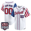 Custom Detroit Tigers America 250 Edition Vapor Premier Limited White HOLBERT Stitched Jerseys