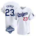 Los Angeles Dodgers #23 Kyle Tucker Player White HOLBERT World Series Meet Limited Home Stitched Jerseys