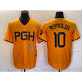 Pittsburgh Pirates #10 Bryan Reynolds Number Gold HOLBERT 2023 City Connect Stitched Jersey