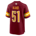 W.Commanders #51 Ale Kaho Burgundy HOLBERT Team Game Jersey
