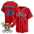 Custom Houston Astros x One Piece Red HOLBERT Vapor Premier Limited Jersey - Stitched
